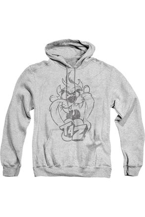 Gildan Looney Tunes Faded Taz Adult Pull Over Hoodie / Hooded Sweatshirt