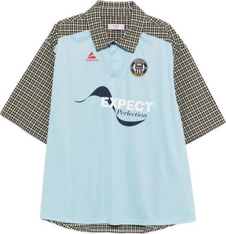 Martine Rose Checked Panel Polo Shirt