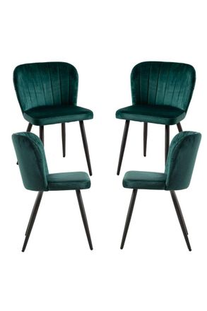 Regalos Miguel Regalos Miguel - Packs Sillas Comedor - Pack 4 Sillas Luk Terciopelo - Verde