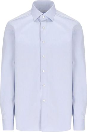 Xacus Overhemd met geknoopte cuff - Blauw