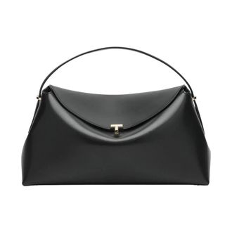 Toteme Tassen, Dames, Zwart, ONE Size, Leer, T-Lock Handtas