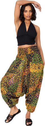 Likemary Jumpsuit for Women Pulls Down into Harem Pants with Pockets - 2 in 1 Outfit - Elasticated Waist Ladies Trousers & Summer Jumpsuit - Genie Pants - Navy