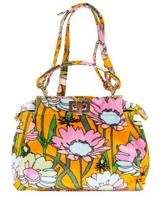 Fendi Fendi Orange & Pink Velvet Canvas Peekaboo (Authentic Pre-Loved)
