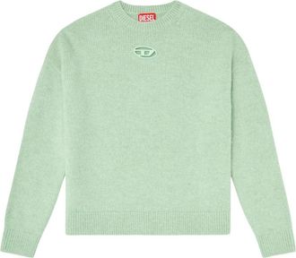 Diesel M-Areeta Maglia - Dames - Ronde hals truien - Groen - M - Wol - Truien & Vesten