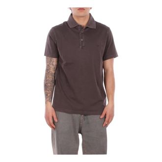 Fay Polo Shirts, male, Brown, Size: L Polo Comfort Fit in Jersey