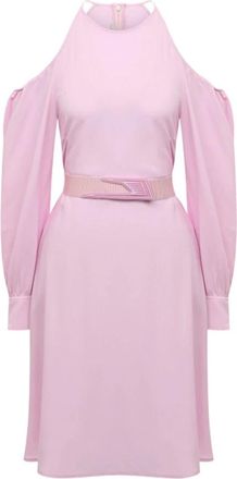 Stella McCartney Cut Shoulders Dress - Dames - Korte kleedjes - Roze - M - Polyester - Kleedjes
