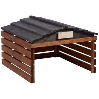 Dobar Garage per Robot Tosaerba con Tetto Rimovibile, tettoia per Auto, 78,5 x 74 x 52,5 cm, Abete Rosso