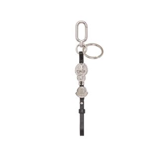 Moncler Moncler Mascotte Leather Key Holder, Men, Black, Size: One Size