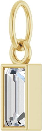 Diamond2Deal 14k Gold 3/8 CT Lab-Grown Diamond Bezel-Set Pendant