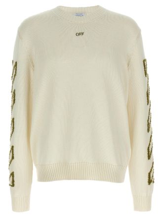 Off-white Beige Cotton Mens Cardigan