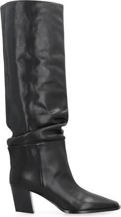 Jimmy Choo London Boots - Dames - Hoge Laarzen - Zwart - 39 EU - Schoenen