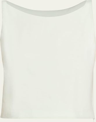 Theory Sleeveless Bateau-Neck Top