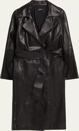 Arma Yava Wrap-Front Leather Coat