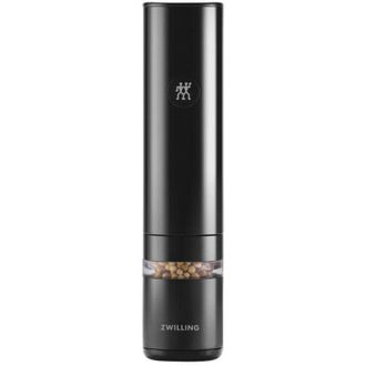 Zwilling Zwilling - Enfinigy Molinillo El&eacute;ctrico De Sal Y Pimienta Con Molinillo De Cer&aacute;mica Y Luz Led, Recargable Por Usb, Negro