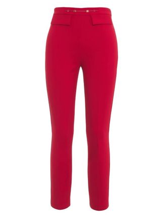 Elisabetta Franchi broek van dubbele stretchcr&ecirc;pe
