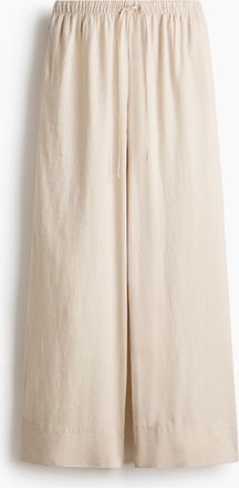 H&M Weite Hose aus Leinengemisch - Beige