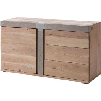 Massivmoebel24 AMSTERDAM 128 Credenza in legno di acacia - laccato / natur 135x45x75