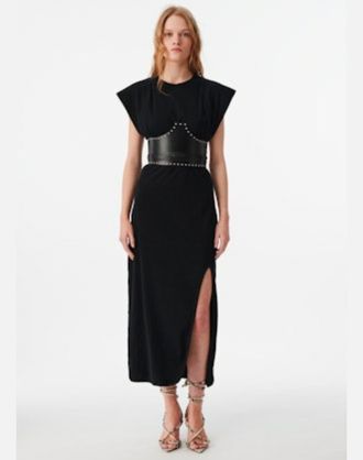 Iro Paloma Midi Dress In Black