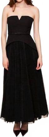 Hutch Lilibet Strapless Maxi Dress In Black