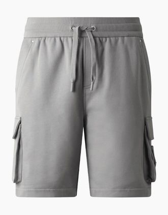 Moose Knuckles Mens Cotton Hartsfield Industry Grey Cargo Shorts - Size: 35/34/32
