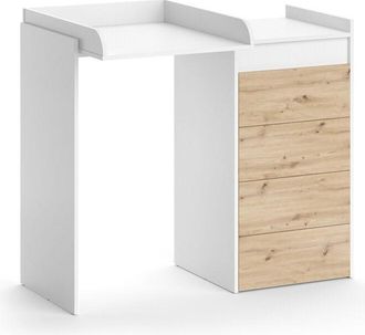 Vicco Mobile lavatrice Alf, Bianco, 116 x 98 cm con 4 cassetti