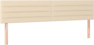 vidaXL Cabecero Con Led De Tela Color Crema 160x5x78/88 Cm Vidaxl