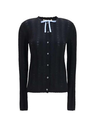 Marni Cardigan Marni in maglia testurizzata con dettaglio fiocco