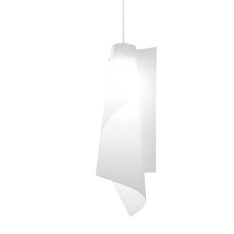 Linea Zero Suspensi&oacute;n Blanca En Metal Cromado Cm. 27x68h