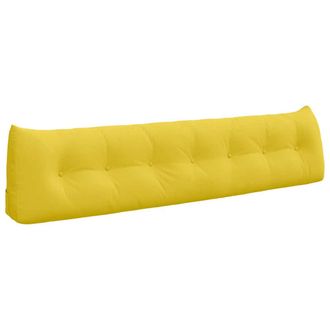 vidaXL Coj&iacute;n De Espalda Amarillo Claro 200 X 24 X 50 Cm Tela Vidaxl