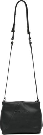 Maison Margiela Japanse Vouw Crossbody Tas - Dames - Schoudertassen - Zwart - ONE Size - Leer - Tassen