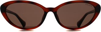 Ralph Lauren RA5338U 614913 glanzende donker havana bruine zonnebril