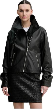 Won Hundred Biker Jacket - Dames - Leren en Su&egrave;de Jassen - Zwart - XL - Leer - Jassen