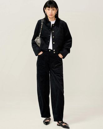 Omnes Womens Millie Cord Jacket in Black - Size: 18/16