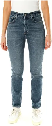 Citizens Of Humanity Jeans, Dames, Blauw, W31, Denim, Hoge Taille Straight Fit Denim Jeans
