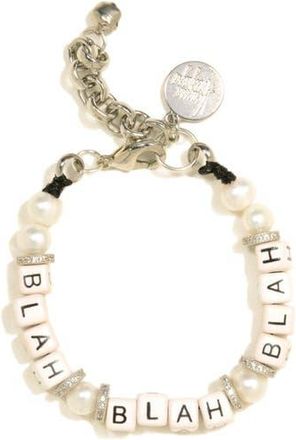 Venessa Arizaga Blah Blah Blah Bracelet in White at Nordstrom