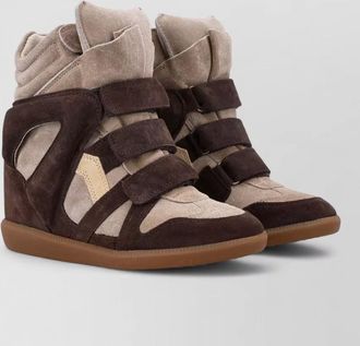 Isabel Marant leather high-top wedge sneakers