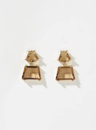 Simons Womens Amber gemstone earrings
