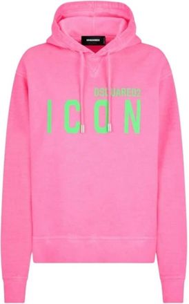 Dsquared2 Sudadera Icon Cool Fit - Heren - Hoodies - Roze - 2XS - Katoen - Hoodies & sweatvesten