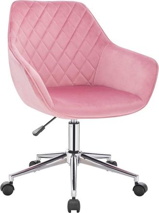 Woltu Woltu Sedia Da Scrivania Poltrona Da Lavoro Ufficio Girevole Acciaio Con Ruote Rosa