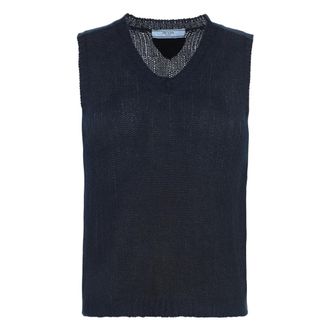 Prada Dames, Truien, Blauw, Maat: S Kasjmier