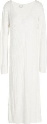 8 by YOOX V-NECK RIBBED LONG DRESS