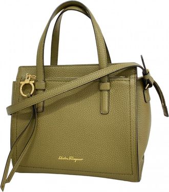 Ferragamo Leather Tote Bag (Pre-Owned)