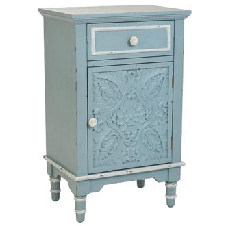 Wanderlust Deco Mesita De Madera Azul 46x32,5x74