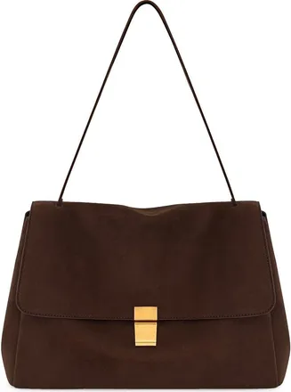 JW PEI Hilary Faux Suede Shoulder Bag in Dark Brown at Nordstrom