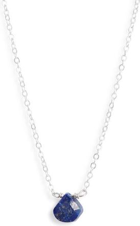 Nashelle Birthstone Pendant Necklace in Royal Blue Sterling Silver at Nordstrom, Size 16