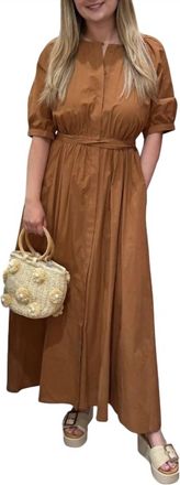 Suncoo Cassie Dress In Tan