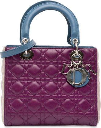 Dior Borsa Pre-owned con manico superiore in pelle trapuntata - - Pre-owned - Donna - Viola - ONE SIZE