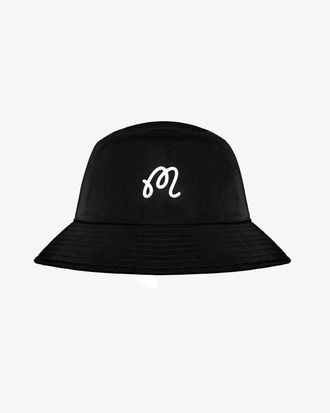 Malbon Golf Mens Menton Nylon Bucket Hat In Black