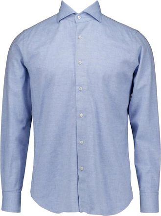 Xacus Heren, Overhemden, Blauw, Maat: M Katoen