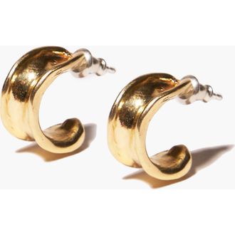 Odette New York Blanca Hoop Earrings in Brass at Nordstrom